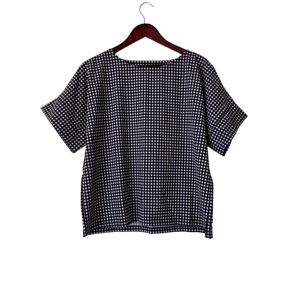 Albion Fit Boss Tee Black Check Gingham Top XXL NWT Contemporary Workwear